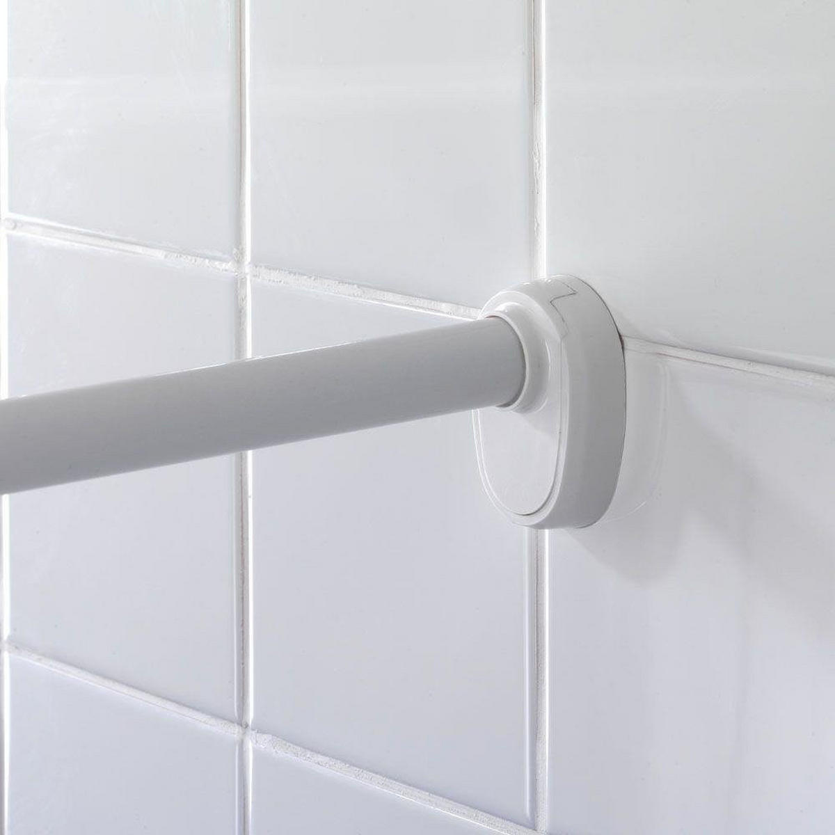 DUSCHSTANGE 80 x 80/ 90/90 cm - Silberfarben, Metall (90cm) - Wenko