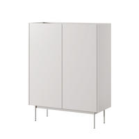 HIGHBOARD Color Beige - Beige, Holzwerkstoff (97/122/37cm) - Bettso