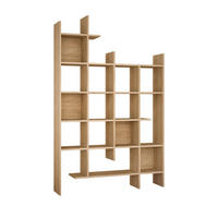 HOLZREGAL, Höhe 188 cm - Mako - Klares Holz - Eschefarben, Holz (122/188/26cm) - Drawer