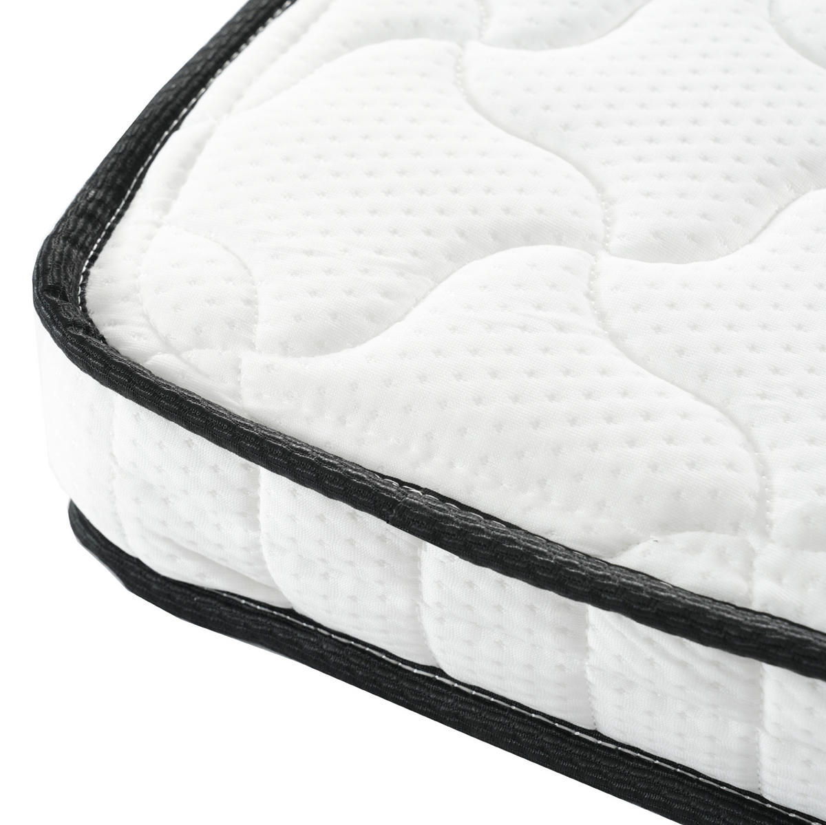 HOCHBETT 90/200 cm mit Geländer USB und LED-Beleuchtung Schreibtisch und Regalen mit Matratze - Weiß, Metall (90/200cm) - OKWISH
