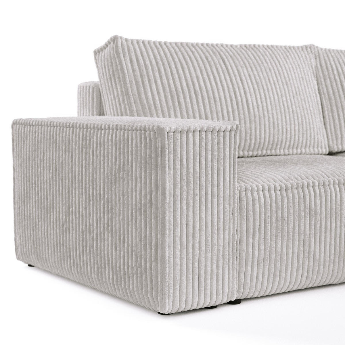 ROHOVÁ SEDAČKA CAVO, textil, Šedá - šedá/černá, dřevo/kompozitní dřevo (255/148cm) - AltaBeds