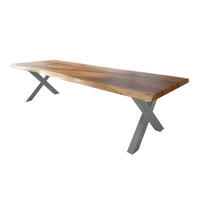 ESSTISCH TITAN - Beige/Silberfarben, Holz (120/350/79cm) - SAM