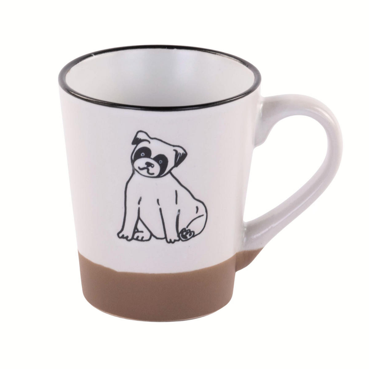 BECHER Hund 360 ml 9/9/10,9 cm - Weiß, Keramik (0.36L) - Siaki