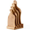 SCHNEIDEBRETT Set mit Halter Hemero 4tlg - Buchefarben, Holz (49/8cm) - KONSIMO®