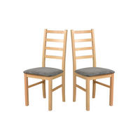 STUHL 2er Nilo 8 , grandson - Beige, Holz (43/94/40cm) - Leaf Design