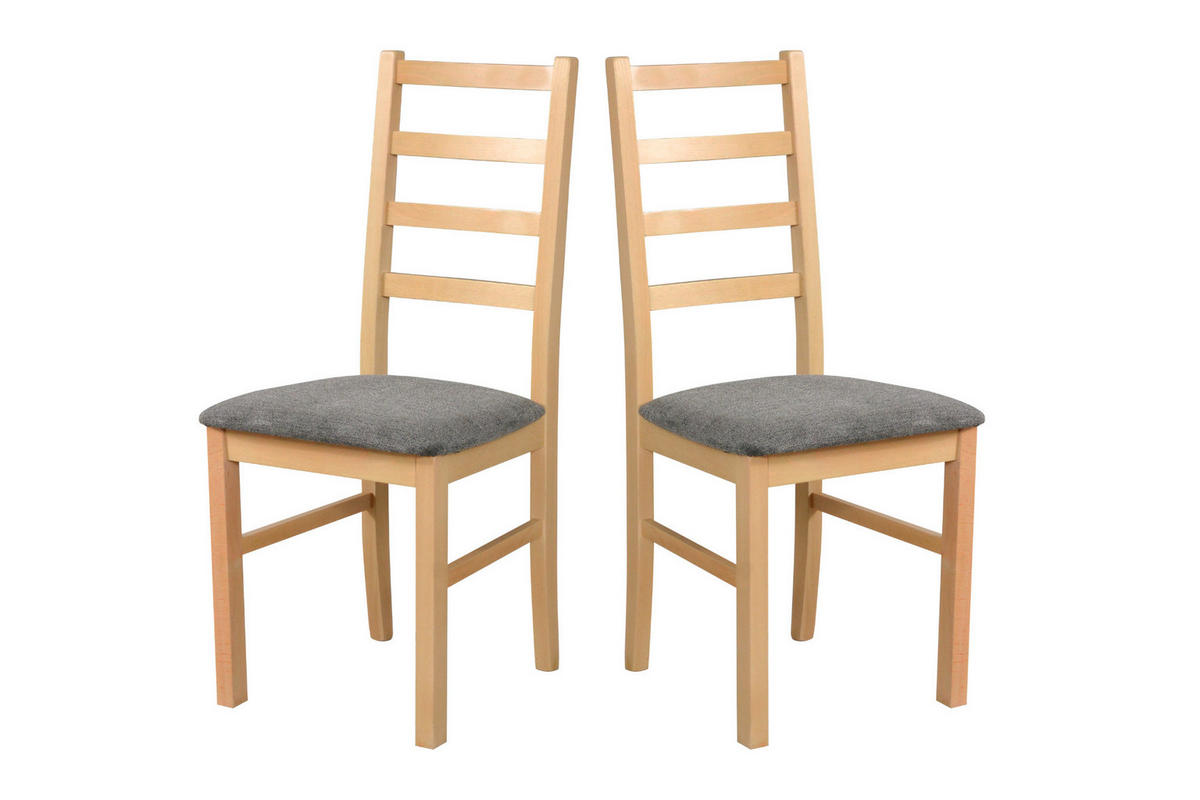 STUHL 2er Nilo 8 , grandson - Beige, Holz (43/94/40cm) - Leaf Design
