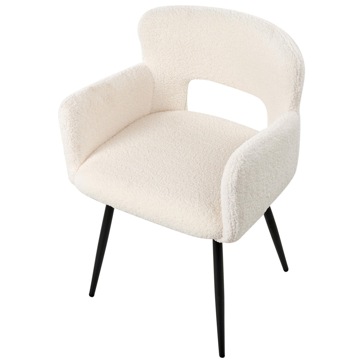 JÍDELNÍ ŽIDLE sada 2 ks Sametová látka Bílá Sanilac - krémová, kov/textil (54/76/50cm) - Beliani