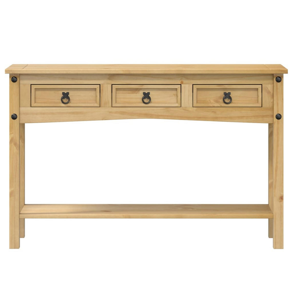 KONSOLENTISCH "Corona" 114/34,5/73 Cm Massivholz Kiefer - Braun, Holz (114/34.5/73cm) - vidaXL
