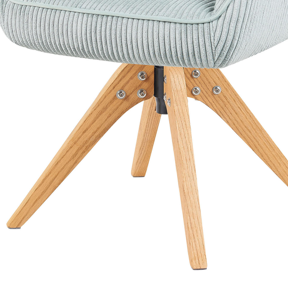 ARMLEHNSTUHL Mika-Finn 2er-Set - Honigeiche/Hellblau, Eichenholz/Holz (60/82/61cm) - DUBI Möbel