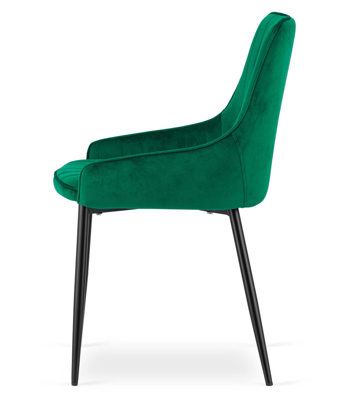 ESSZIMMERSTUHL Mareen (4er-Set) - Schwarz/Grün, Textil/Metall (49/82/58cm) - Home Collective