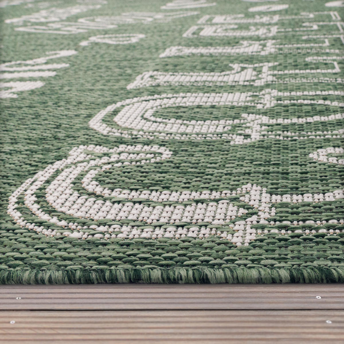 OUTDOORTEPPICH 120/160 cm Kitchen 382 - Grün, Textil (120/160cm) - Paco Home