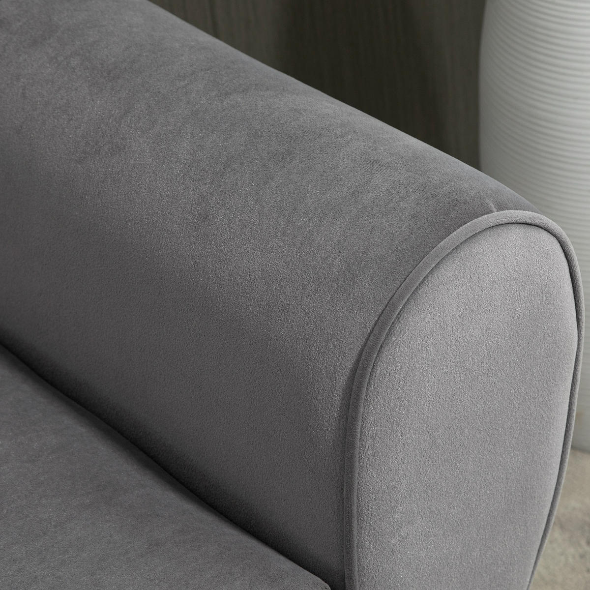 SITZBANK, Polsterbank, Grau - Grau, Kunststoff (42/66/118cm) - HOMCOM