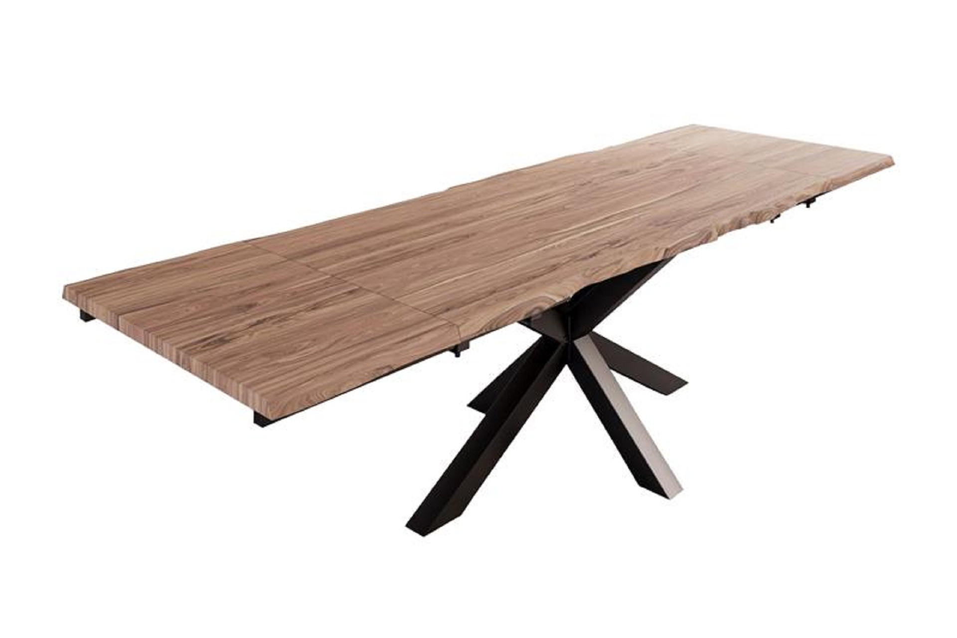 ESSTISCH JANOSH - Beige/Schwarz, Holz/Metall (90/180/77cm) - SAM