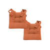 STUHLKISSEN Fino mit Schleifenband 2er Set orange - Orange, Textil (46/42/7cm) - Magma Heimtexx