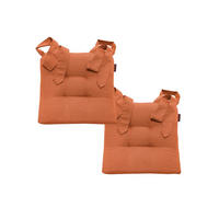 STUHLKISSEN Fino mit Schleifenband 2er Set orange - Orange, Textil (46/42/7cm) - Magma Heimtexx
