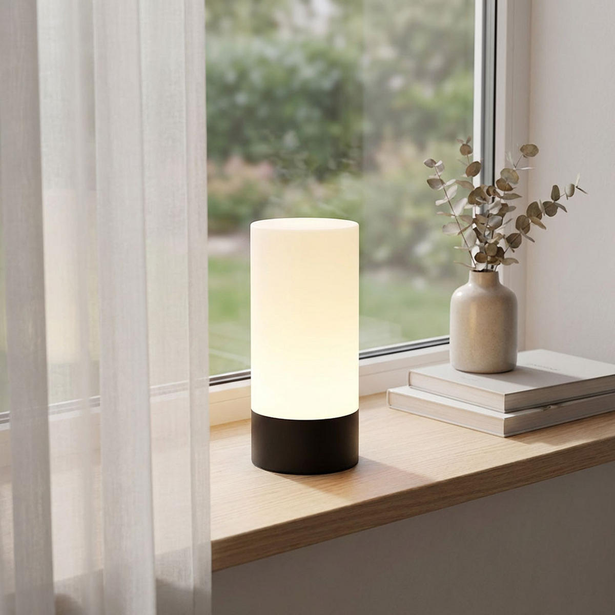 TISCHLEUCHTE RGB-LED Metall, Akku, Touchdimmer, 2er Set - Weiß, Metall (8.8/8.8/19cm) - Globo Lighting