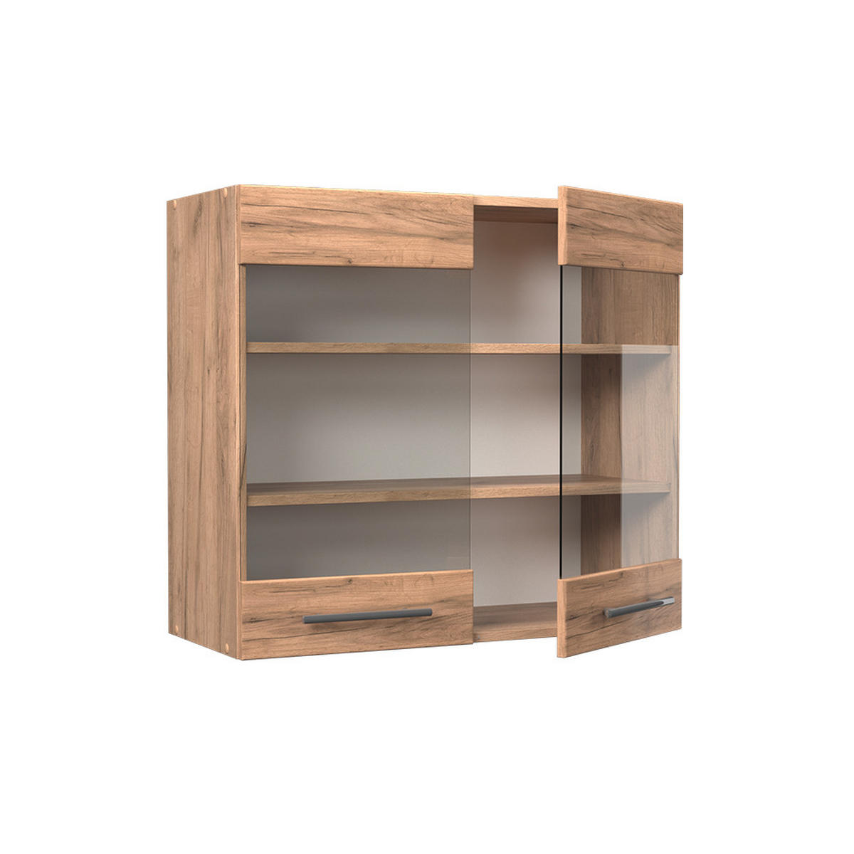 SKLENĚNÁ KUCHYŇSKÁ SKŘÍŇKA Fame-Line Zlatý mocný dub - medově dubová, kompozitní dřevo (80/72/34.1cm) - Vicco