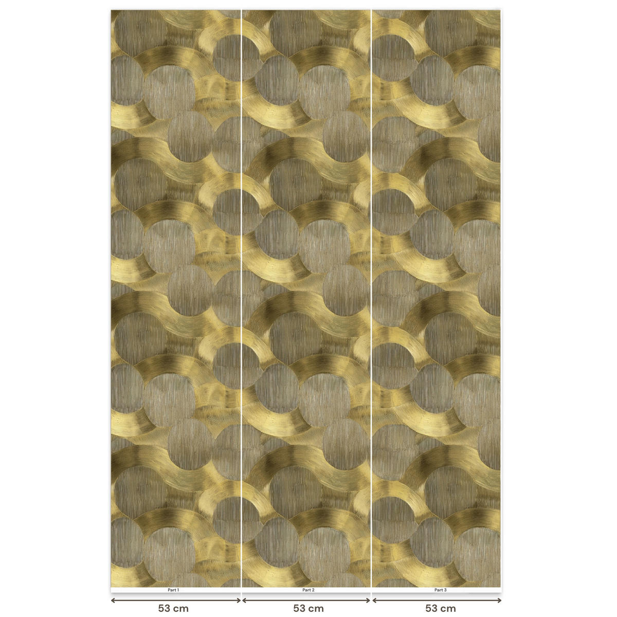 TAPETE - Modern - Geometrisch - Gold - 160x240 cm - Goldfarben, Papier (160/240cm) - OnlyWow