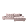 ECKSOFA WAVE Mit Schlaffunktion, Stoff SORO, Rosa Rechts - Rosa, Holz (281/105cm) - Kaiser Möbel