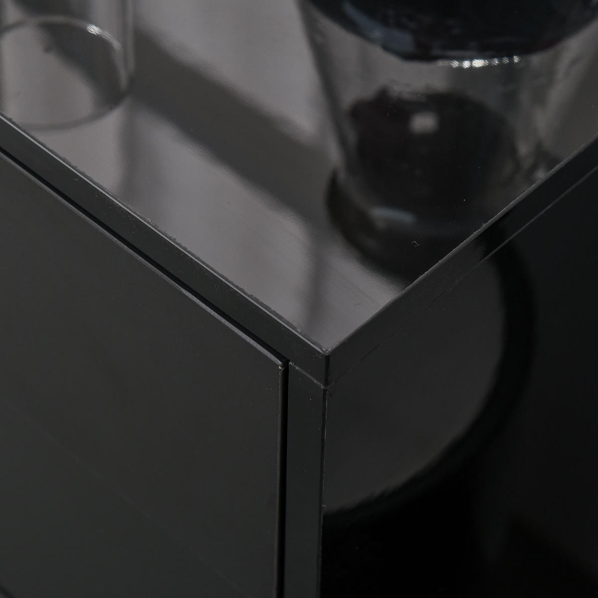 AUFBEWAHRUNGSSCHRANK, Spanplatte, Schwarz, 79 x 36 x 74 cm - Schwarz, Holzwerkstoff (36/74/79cm) - HOMCOM