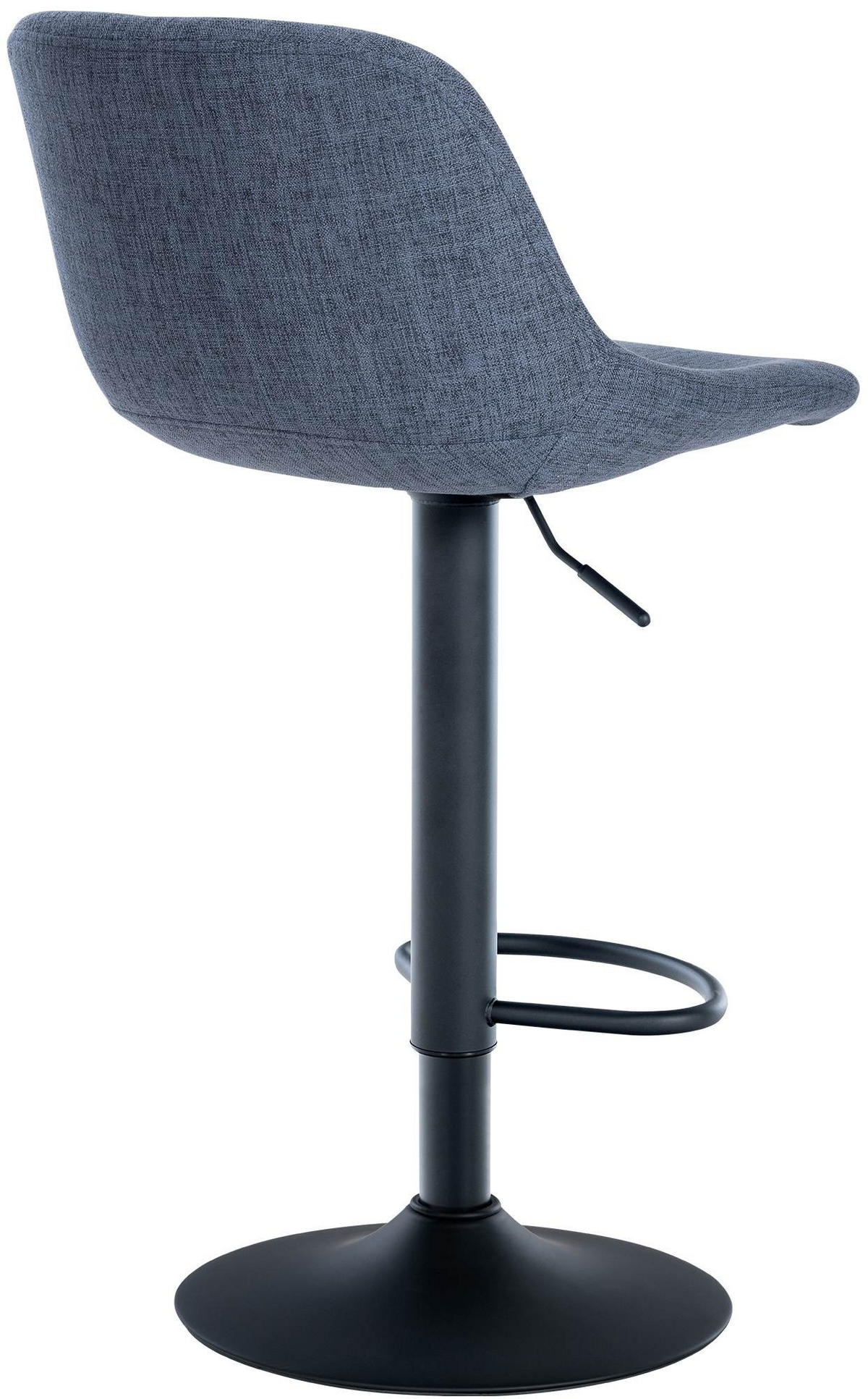 BARHOCKER Stoff blau - Blau/Schwarz, Textil/Metall (43/79/49cm) - CLP