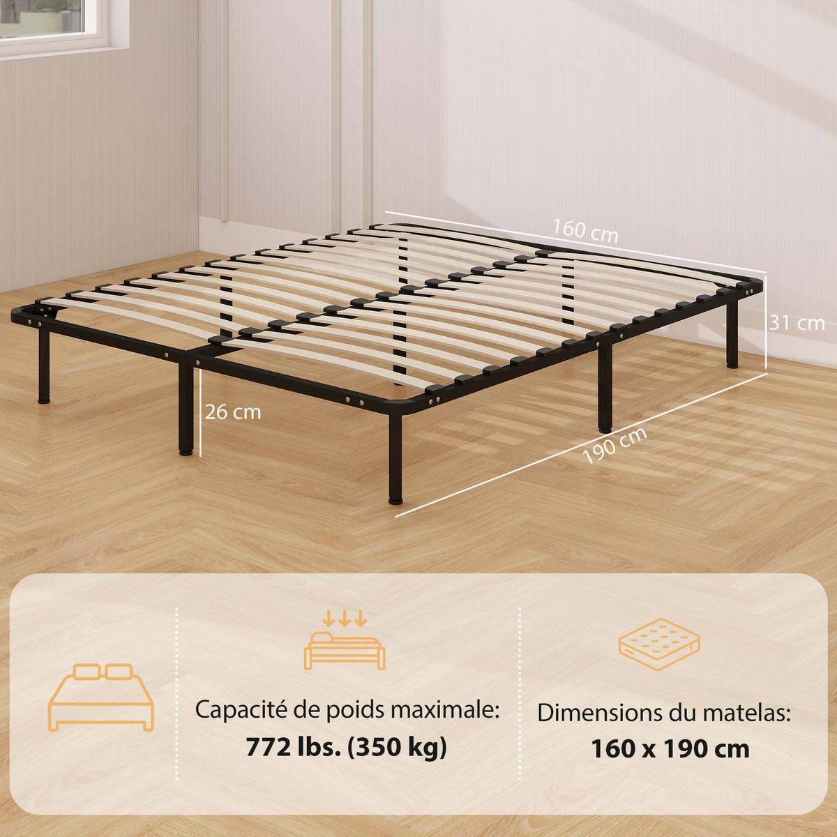 BETT 160x190 cm DE-14628 mit Lattenrost und Stauraum Schwarz - Schwarz, Metall (160/190cm) - ComfortXL