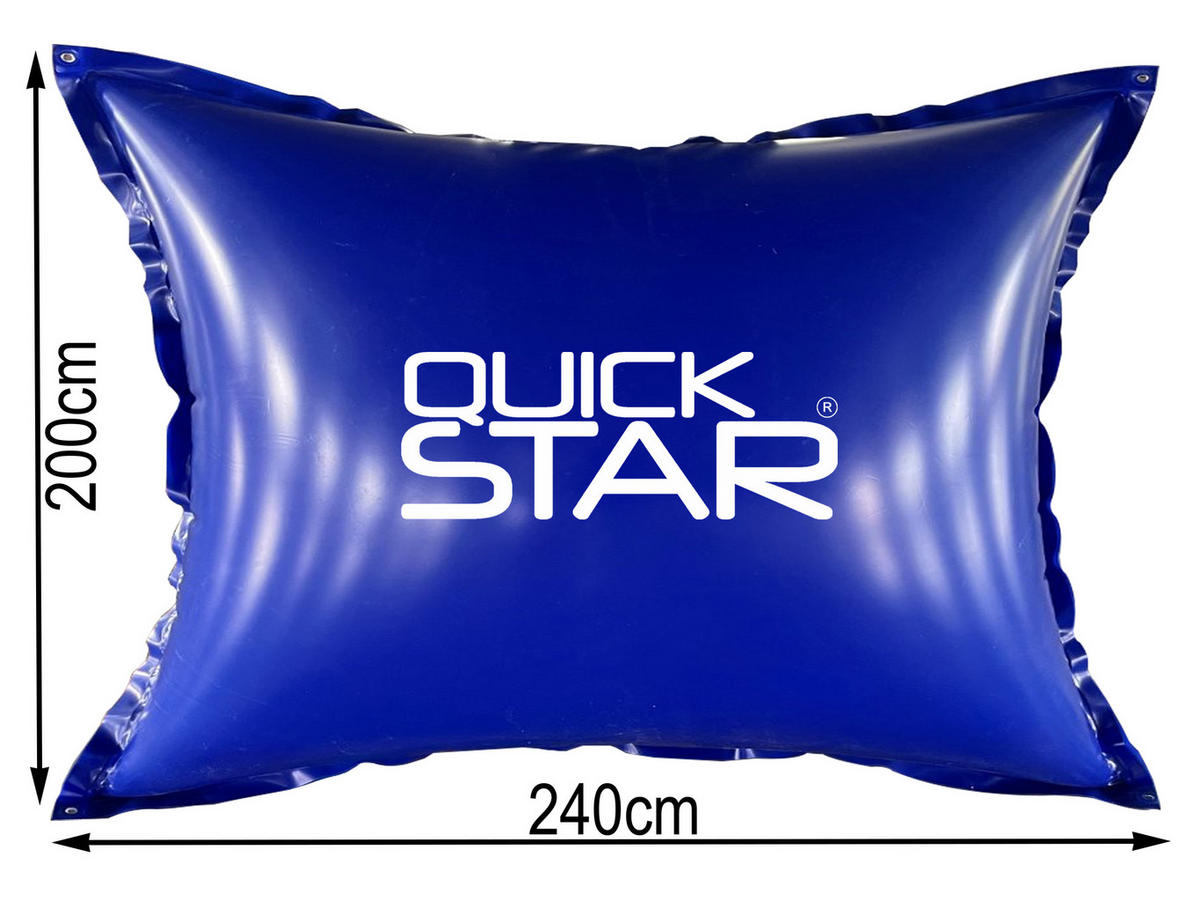 POOLKISSEN Eckig 200x240 cm Blau - Blau, Kunststoff (200/240cm) - QUICK STAR