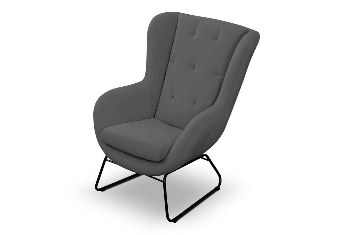 SESSEL Artemis In Kronos - Hellgrau, Holzwerkstoff/Textil (80/105/100cm) - Fun Möbel