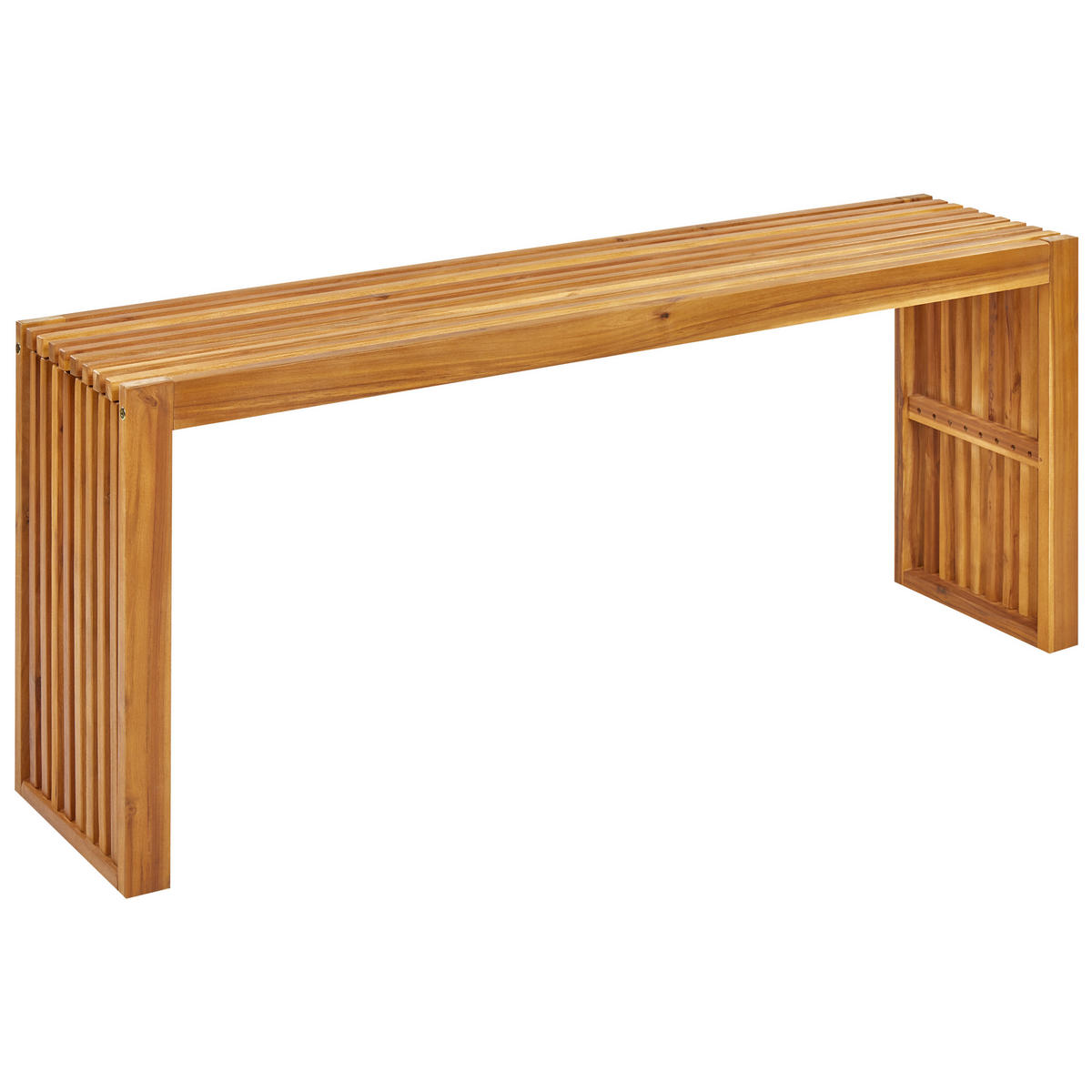 GARTENMÖBEL SET 3-Sitzer Akazienholz hellbraun 4-teilig Bellano - Hellbraun, Holz - Beliani