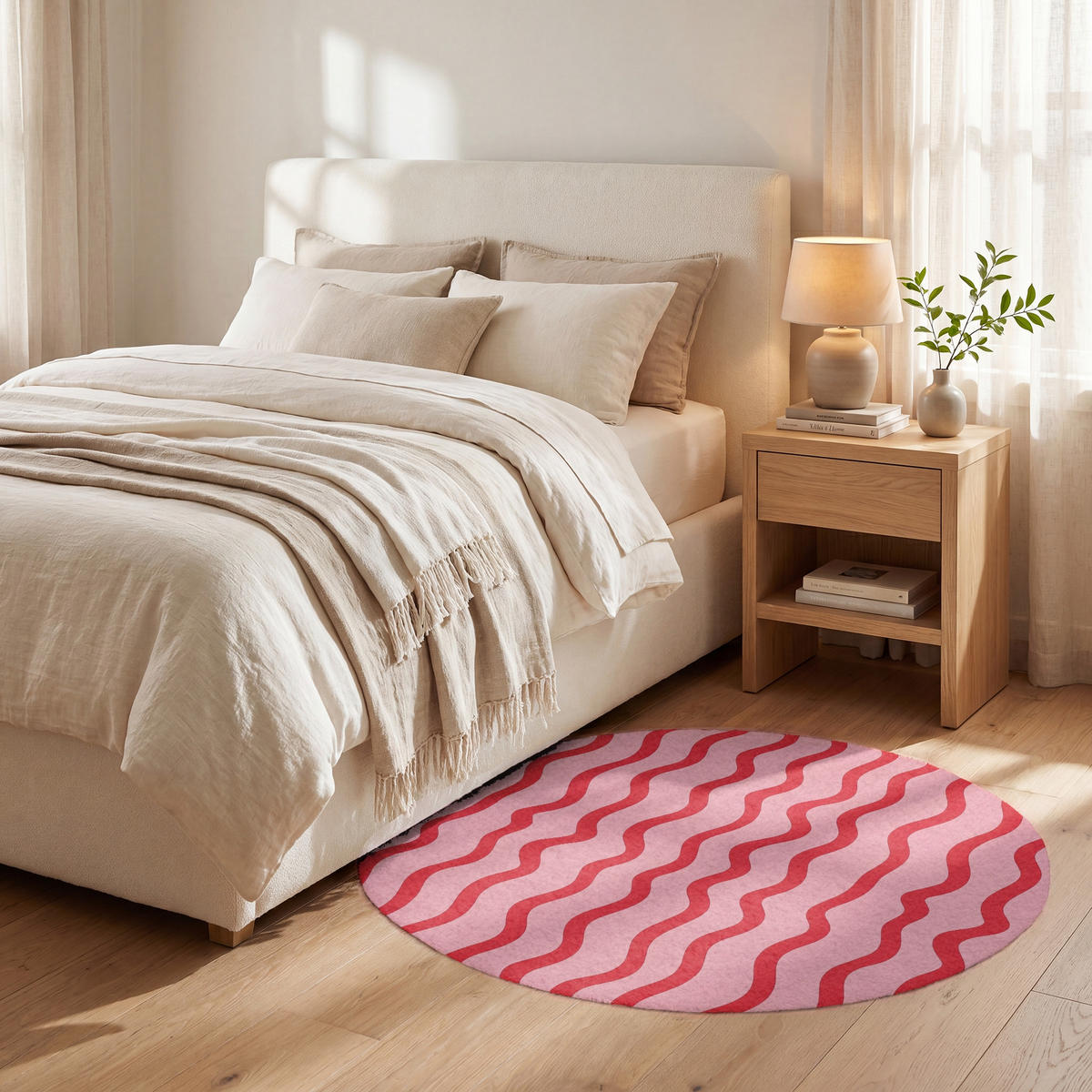 KOBERCE - Hravé - vzor - červená - 90x90 cm - červená, textil/plast (90/0.4cm) - OnlyWow