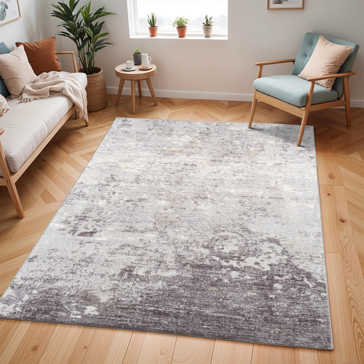 KURZFLORTEPPICH 120x170 cm Grau - Grau, Naturmaterialien/Textil (120/170cm) - LIVABLISS