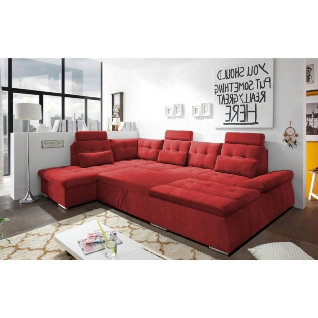 Thumbnail - ed exciting design Wohnlandschaft, Rot, Textil, 5-Sitzer, U-Form,L-Form, 324x103x219 cm, Wohnzimmer, Sofas & Couches, Wo...