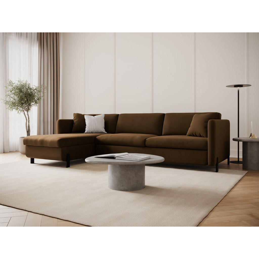 Thumbnail - Micadoni Ecksofa, Dunkelbraun, Textil, 4-Sitzer, L-Form, 260x170 cm, Hergestellt in Europa, Wohnzimmer, Sofas & Couches,...