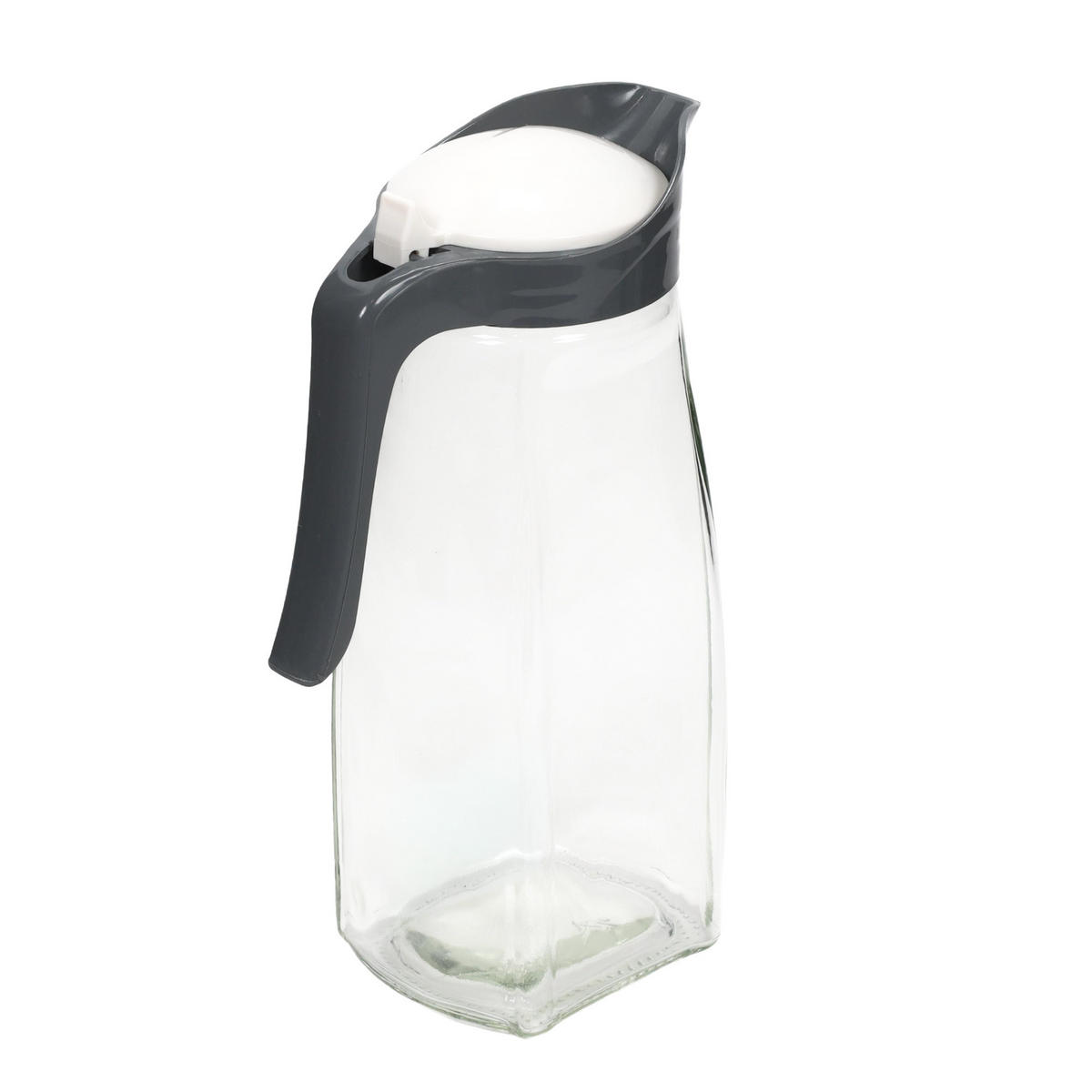 GLASKRUG mit Deckel Grau 1,5 l 15/9/26 cm - Grau, Glas (1.5L) - Excellent Houseware