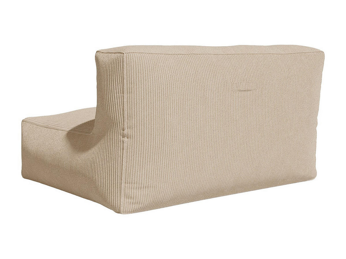 MODULIERBARES Sofa - 2 Personen - samt - beige Noumara - Beige, Textil (135/80/95cm) - Vente-Unique