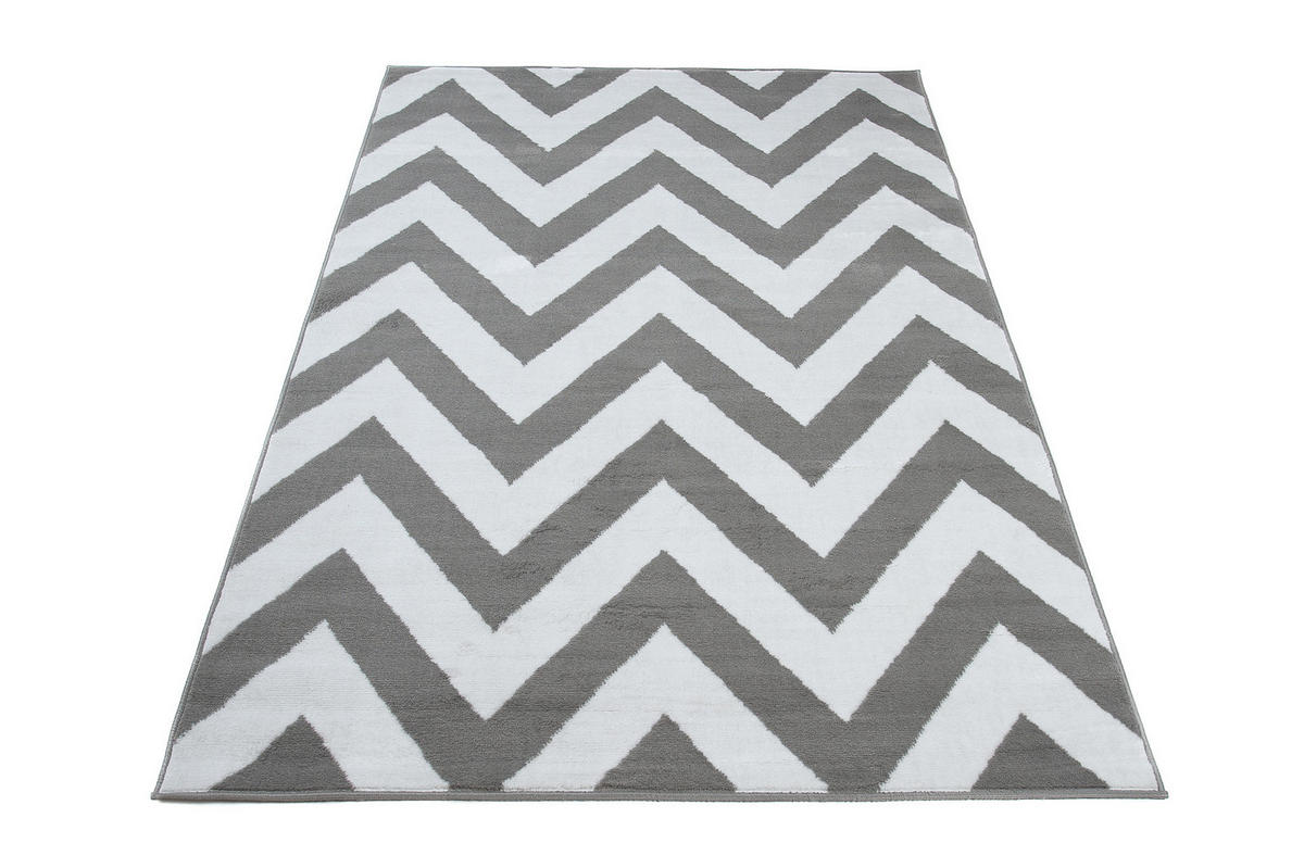 TEPPICH LUXURY Grau Geometrisch Streifen 300/400 cm - Grau, Textil (300/400cm) - Tapiso