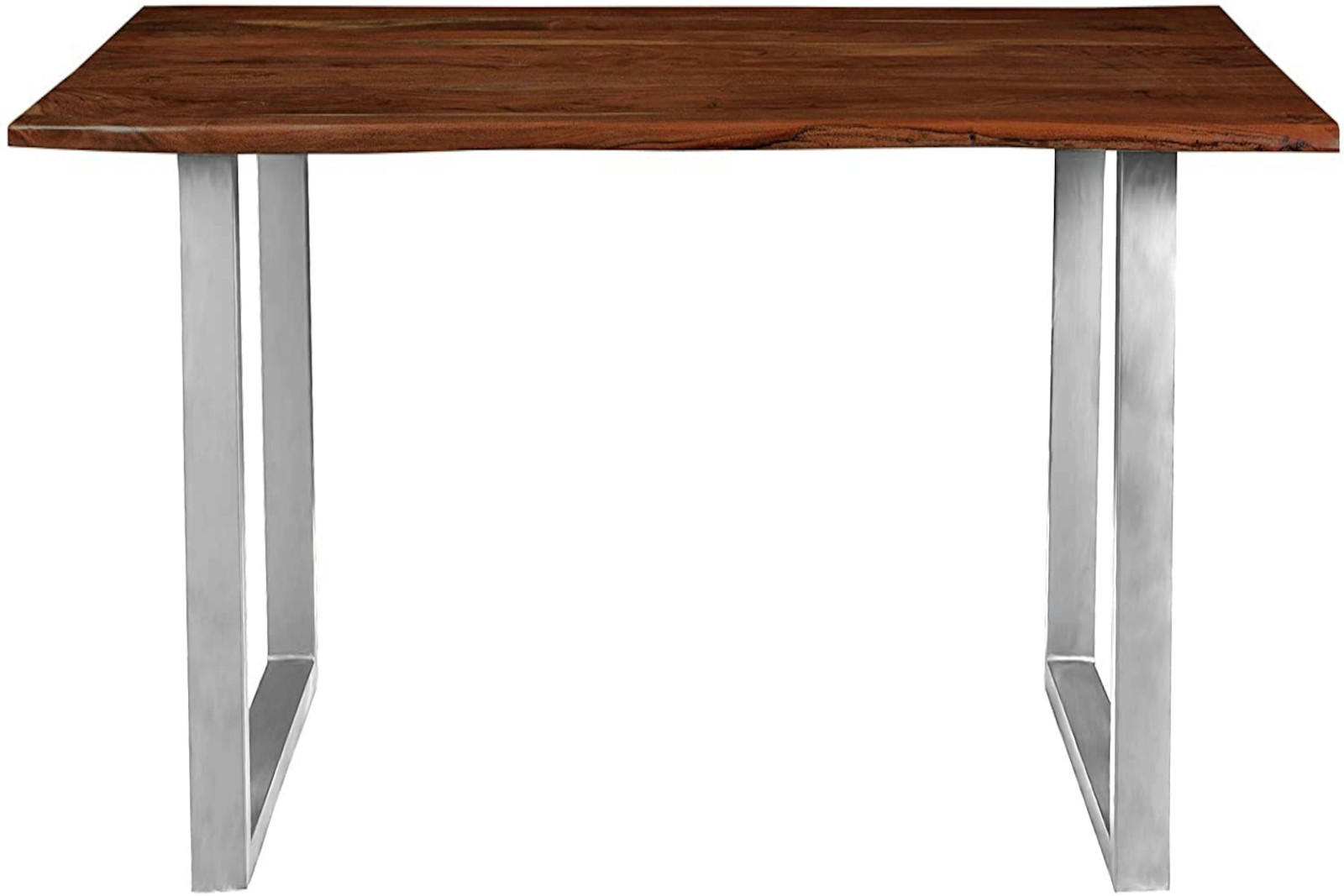 ESSTISCH INSA - Silberfarben/Braun, Holz/Metall (60/110/77cm) - SAM
