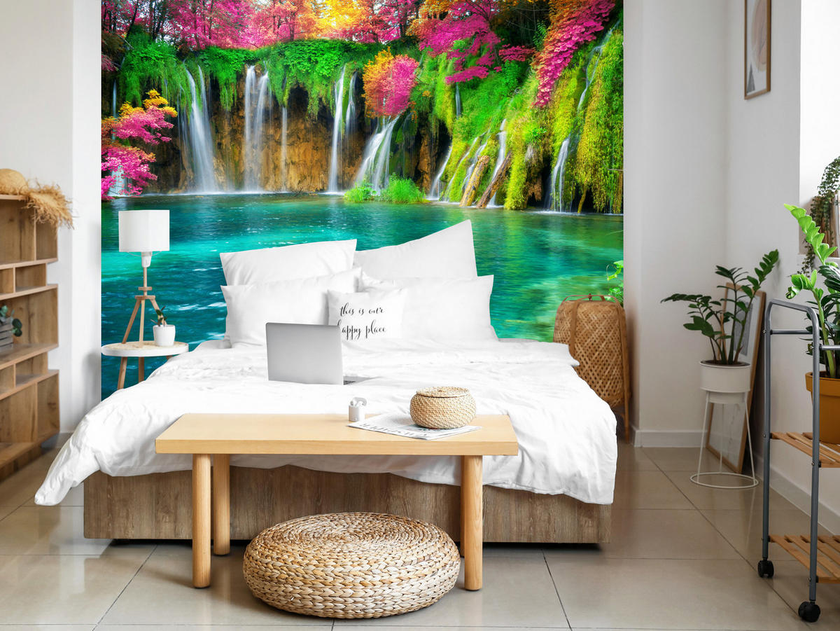 #REF! - zelená/ružová, papier (100/70cm) - Muralo