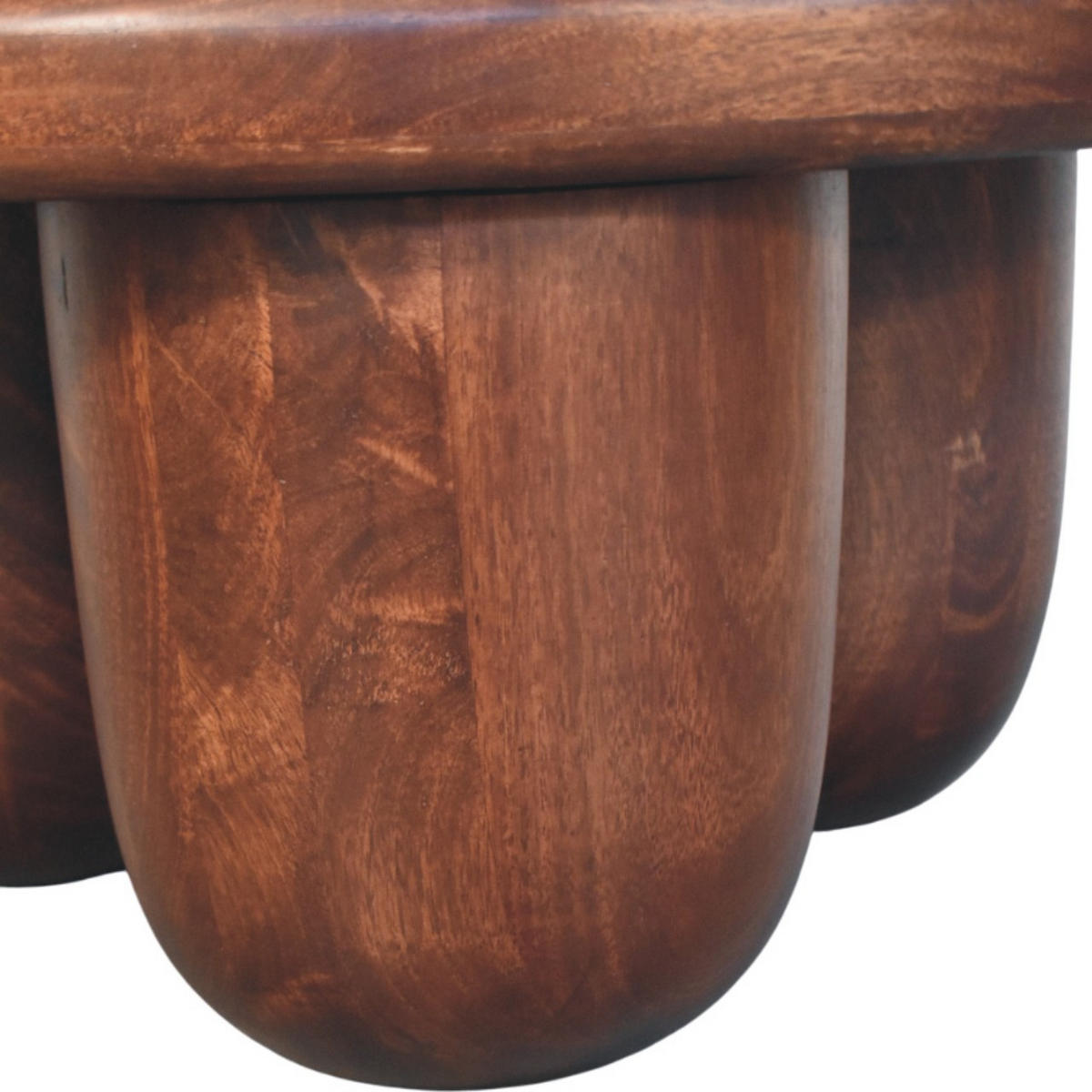 COUCHTISCH mit Wine-Wood-Oak-Finish, abgerundete säulenartige Beine, dunkelbraun - Dunkelbraun, Holz (80/80/36cm) - Artisan Furniture