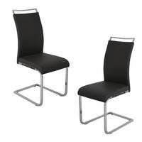 SCHWINGSTUHL JUDY Kunstleder 2er Set Schwarz - Schwarz, Textil (43/99/49cm) - SVITA