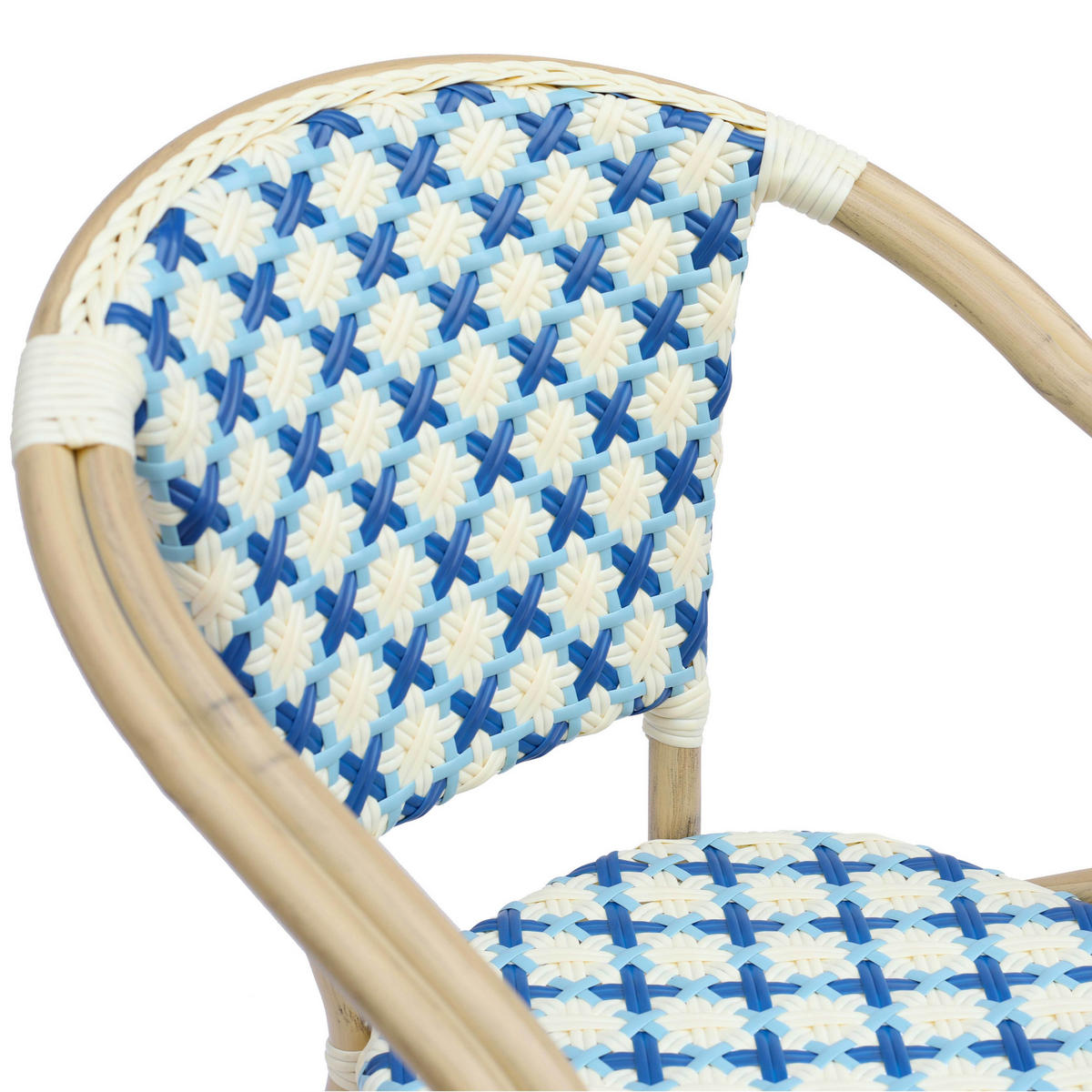 GARTENSTUHL, Blau - Blau, Holz (60/82/57cm) - Oviala