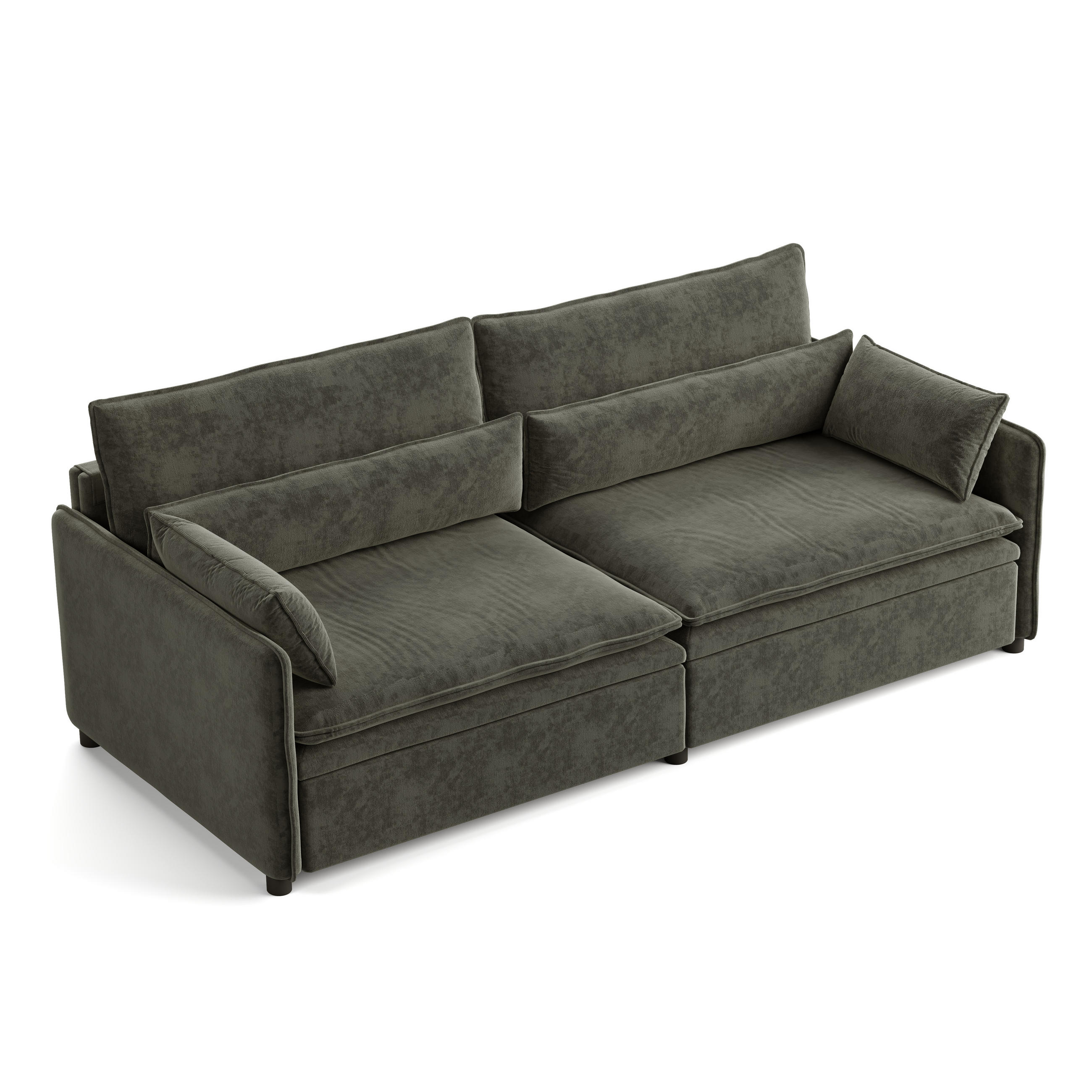 ComfortXL Schlafsofa Dunkelgrau 206x86x91 cm