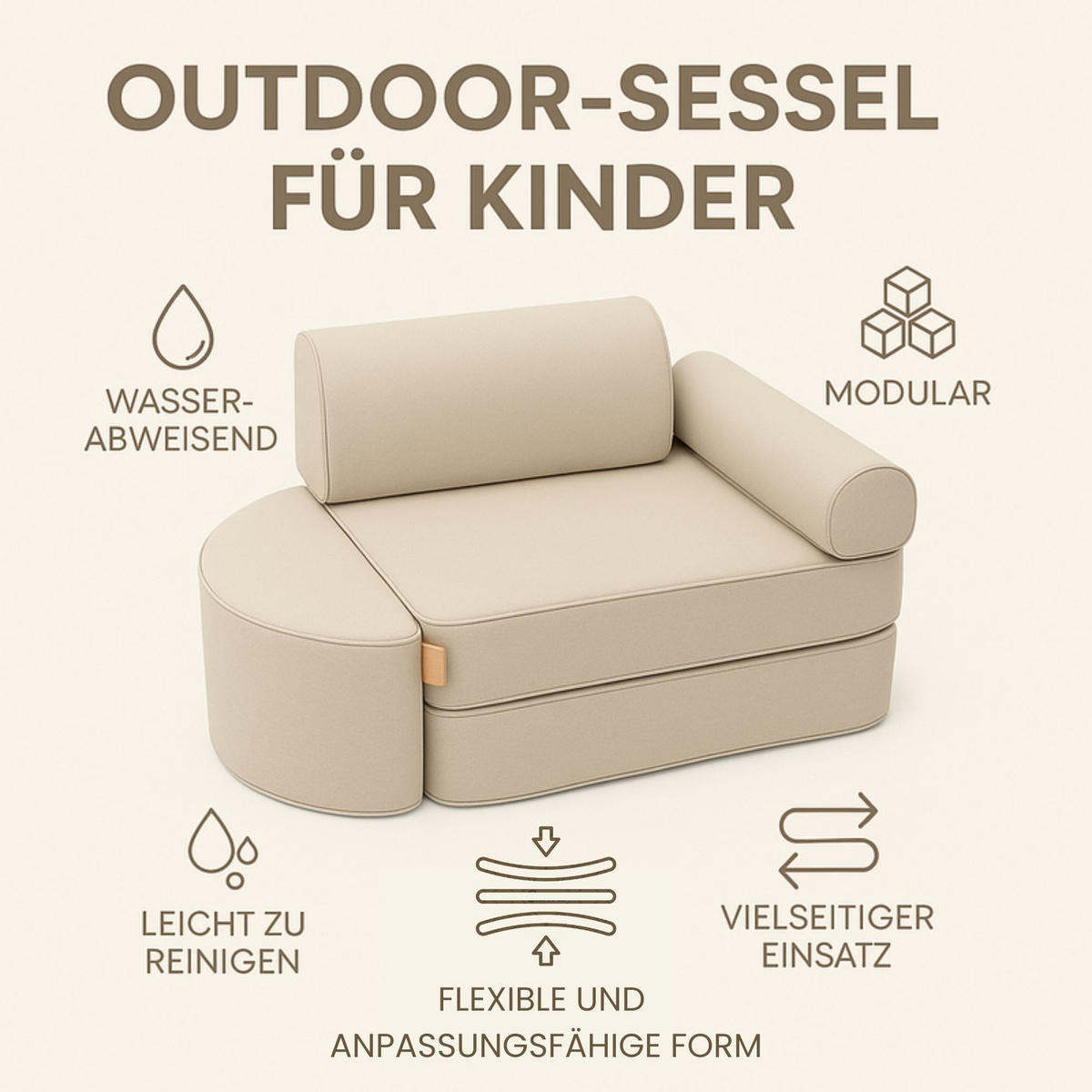 KINDERSESSEL, Outzy, Rosa - Rosa, Textil (60/25/60cm) - MeowBaby