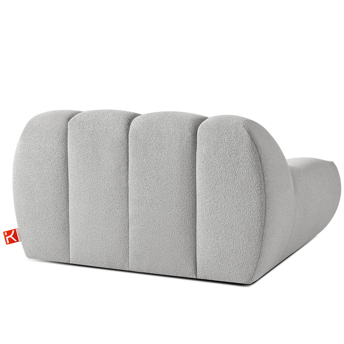 SESSEL VENA Bouclé, Hellgrau - Hellgrau, Holz/Textil (135/72/105cm) - KONSIMO®