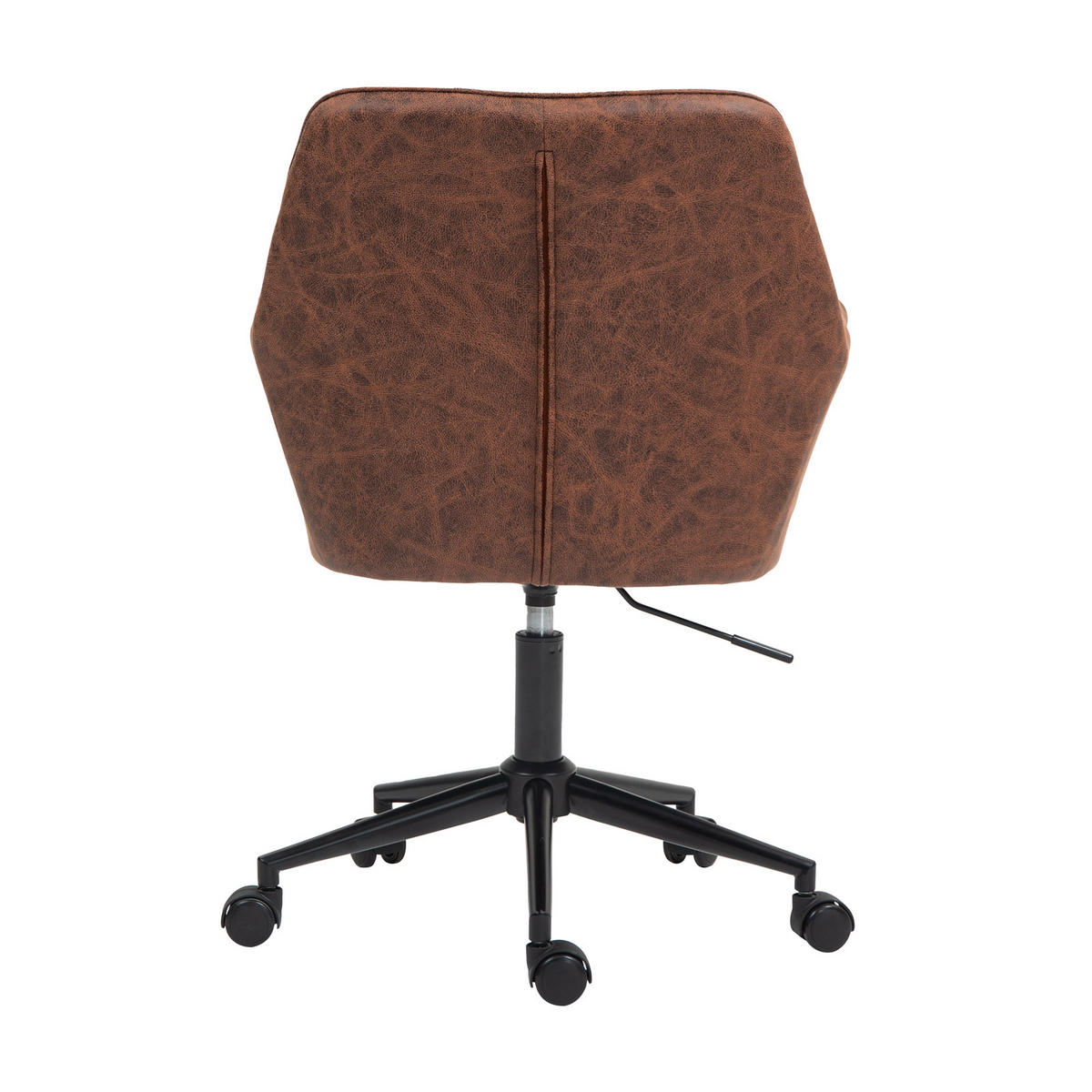 SCHREIBTISCHSTUHL GREG Braun - Schwarz/Braun, Textil/Metall (60/94/57cm) - SVITA