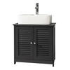 WASCHBECKENUNTERSCHRANK Grau - Grau, Holzwerkstoff (60/58/35cm) - SoBuy