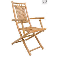 GARTENSTUHL 2er-Set Holz Braun - Braun, Holz (53.5/98/65.5cm) - Nordlys