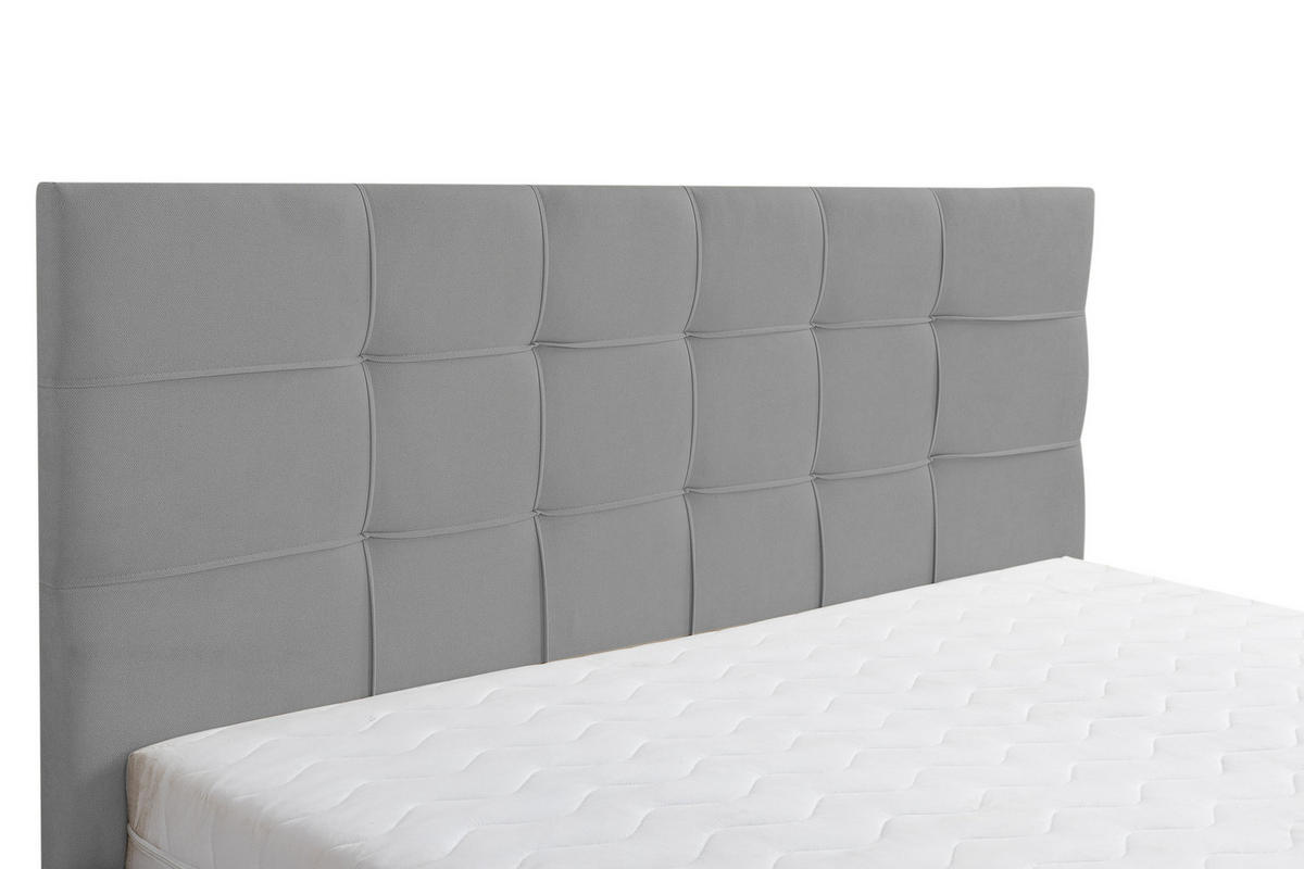 POLSTERBETT JESSA mit Kopfteil, 160 x200 cm, Doppelbett mit Bettkasten und Lattenrost aus Velourstoff, Velourstoff, Frabe: Grau - Grau, Holz/Kunststoff (160/200cm) - VENASI MÖBEL