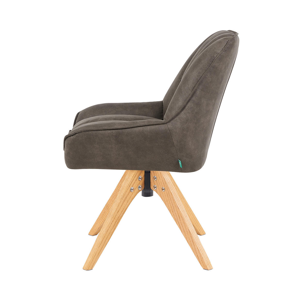 DREHSTUHL Mika-Lio 2er-Set - Honigeiche/Taupe, Eichenholz/Holz (60/88/68cm) - DUBI Möbel