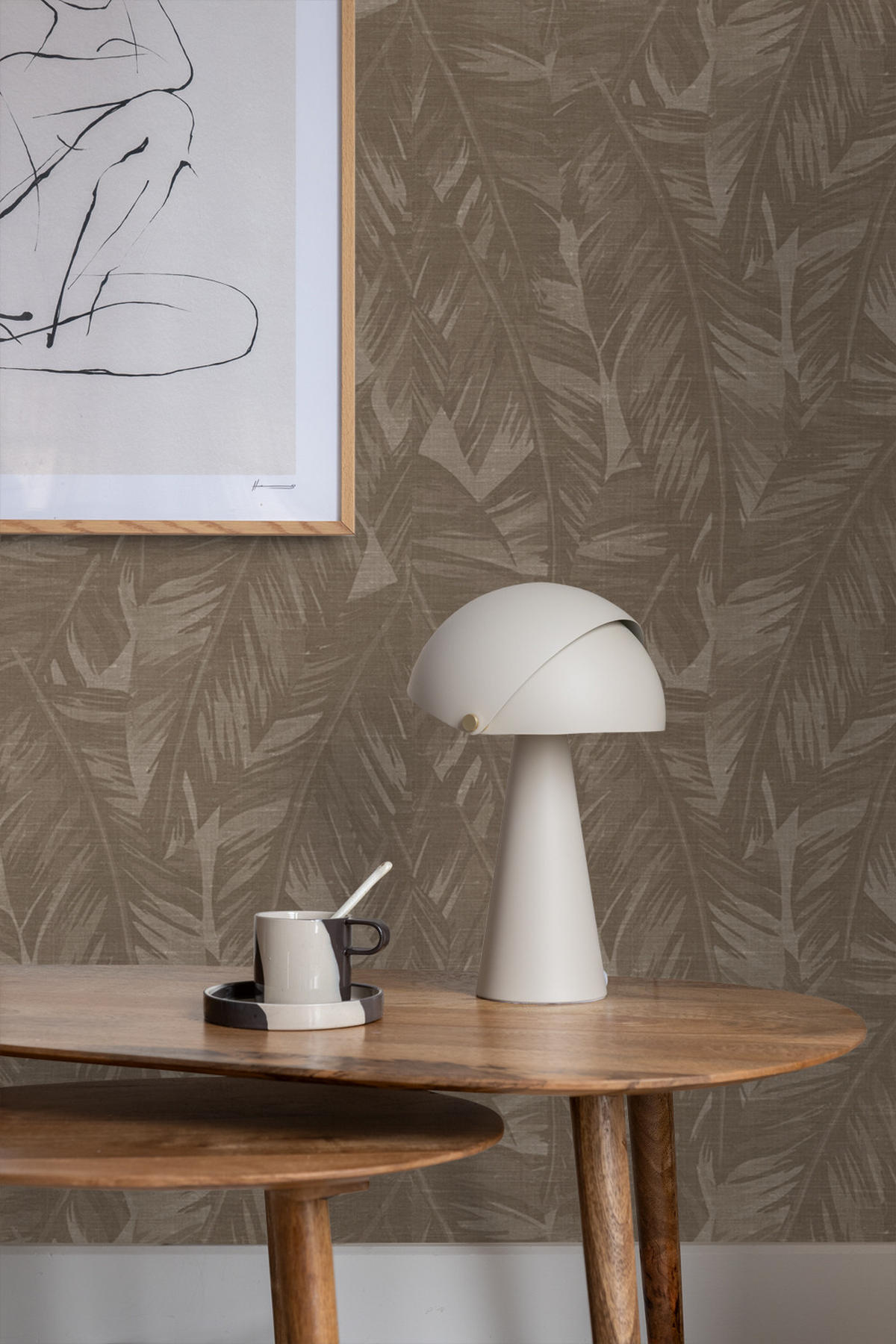 TAPETE Bananenblätter 50 x 900 cm - Braun, Papier (50/900cm) - Origin Wallcoverings